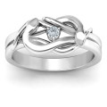 Sterling Silver Snake Lover's Knot Ring product image