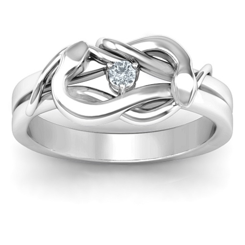 Sterling Silver Snake Lover's Knot Ring product image