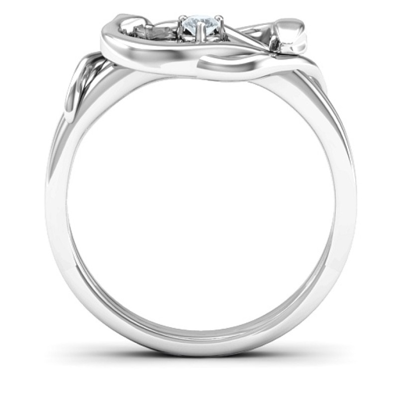 Sterling Silver Snake Lover's Knot Ring product image