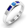 Solitaire Bridge Ring with Baguette Accents Solitaire bridge ring with baguette accent stones