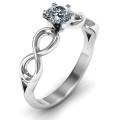 Sterling Silver Solitaire Infinity Ring Sterling Silver Solitaire Infinity Ring product image