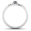 Solitaire Wave Ring Stone Detail Solitaire wave ring detail showing centre stone and accents