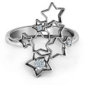 Sparkling Constellation Ring Sparkling constellation ring with a round stone cluster