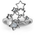 Sparkling Constellation Ring Sparkling constellation ring with a round stone cluster
