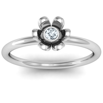 Sterling Silver Stone in 'Magnolia' Ring Sterling Silver Stone in 'Magnolia' Ring