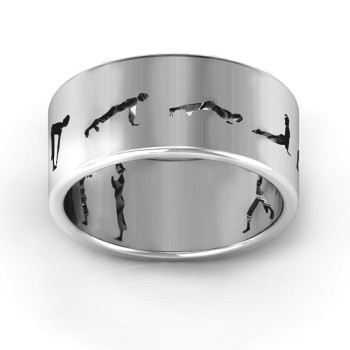 Sterling Silver Sun Salutation Pose Ring