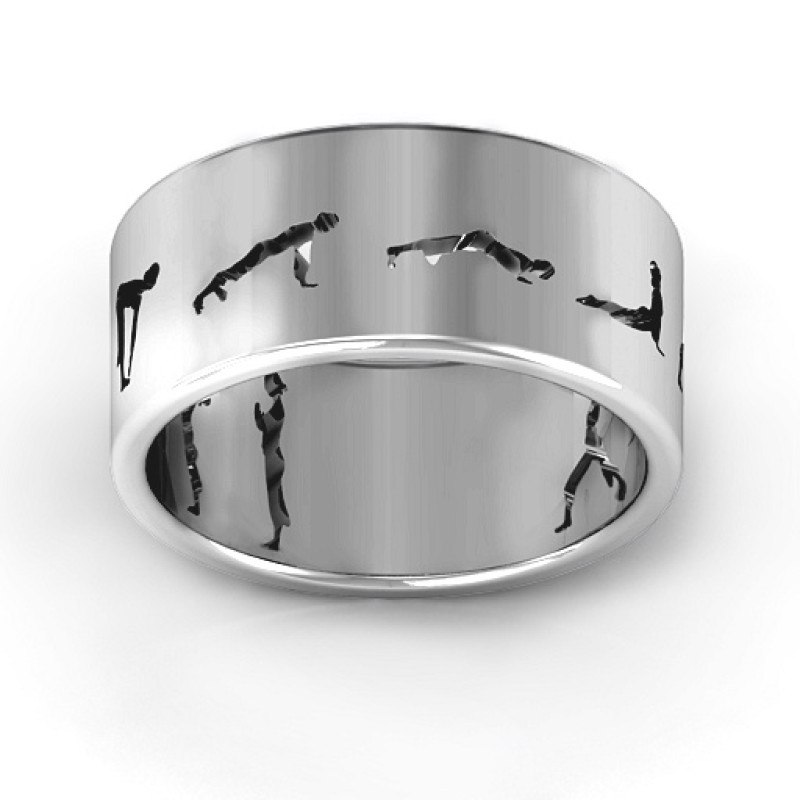 Sterling Silver Sun Salutation Pose Ring Sterling Silver Sun Salutation Pose Ring