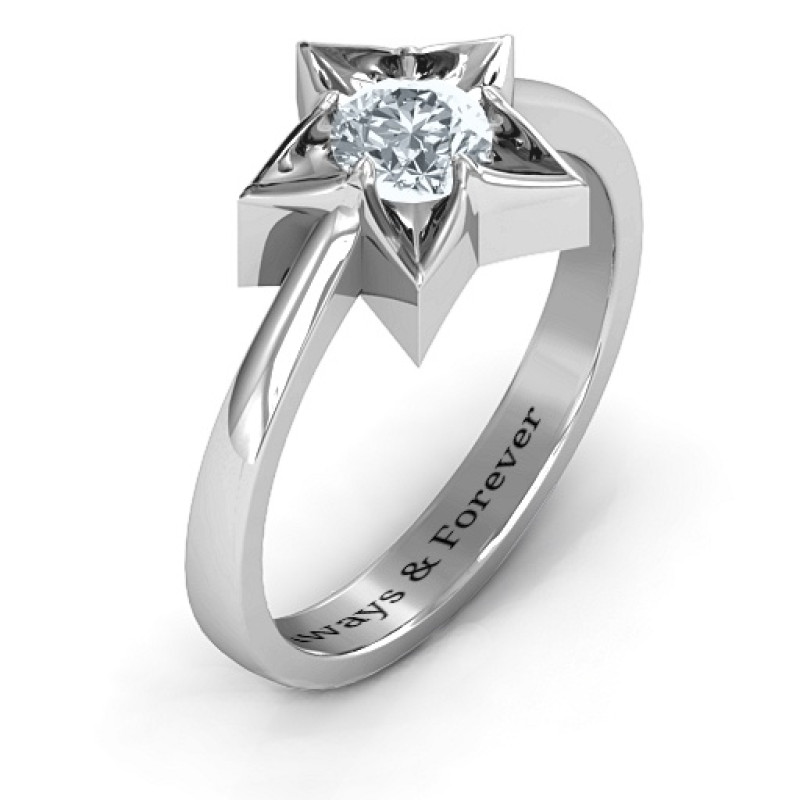Sterling Silver Superstar Ring - View 3 Star-shaped Superstar Ring product view