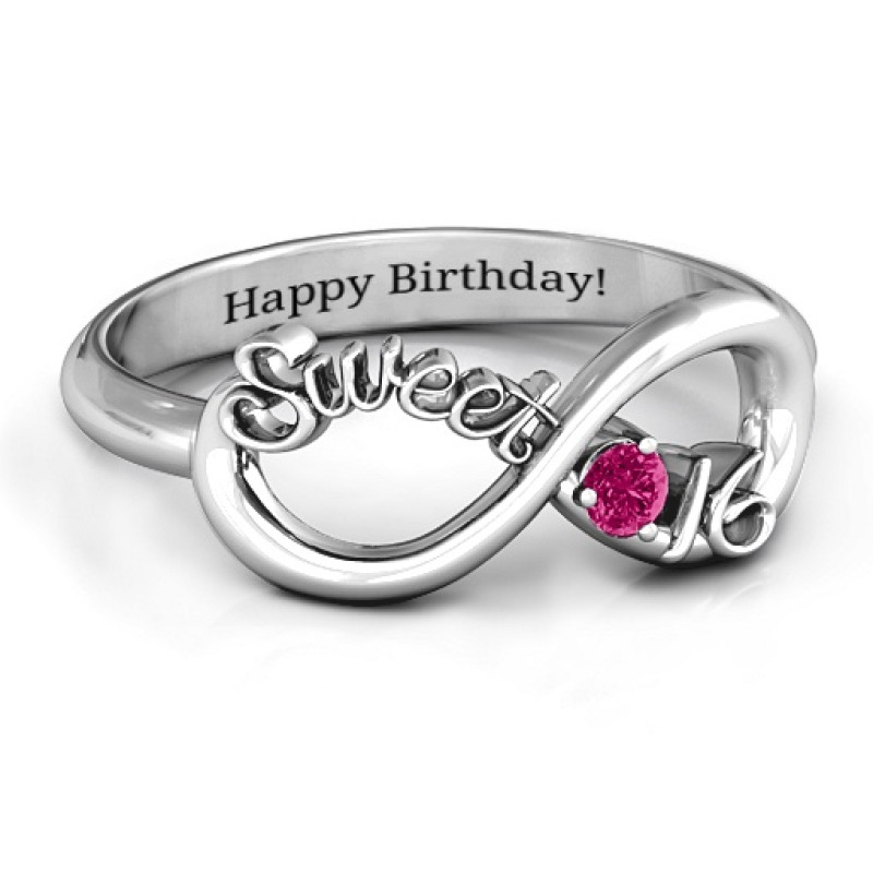 Sweet 16 Birthstone Infinity Ring Sweet 16 birthstone infinity ring