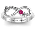 Sweet 16 Birthstone Infinity Ring Sweet 16 birthstone infinity ring product view