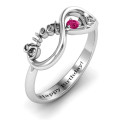 Sweet 16 Birthstone Infinity Ring Sweet 16 birthstone infinity ring product view