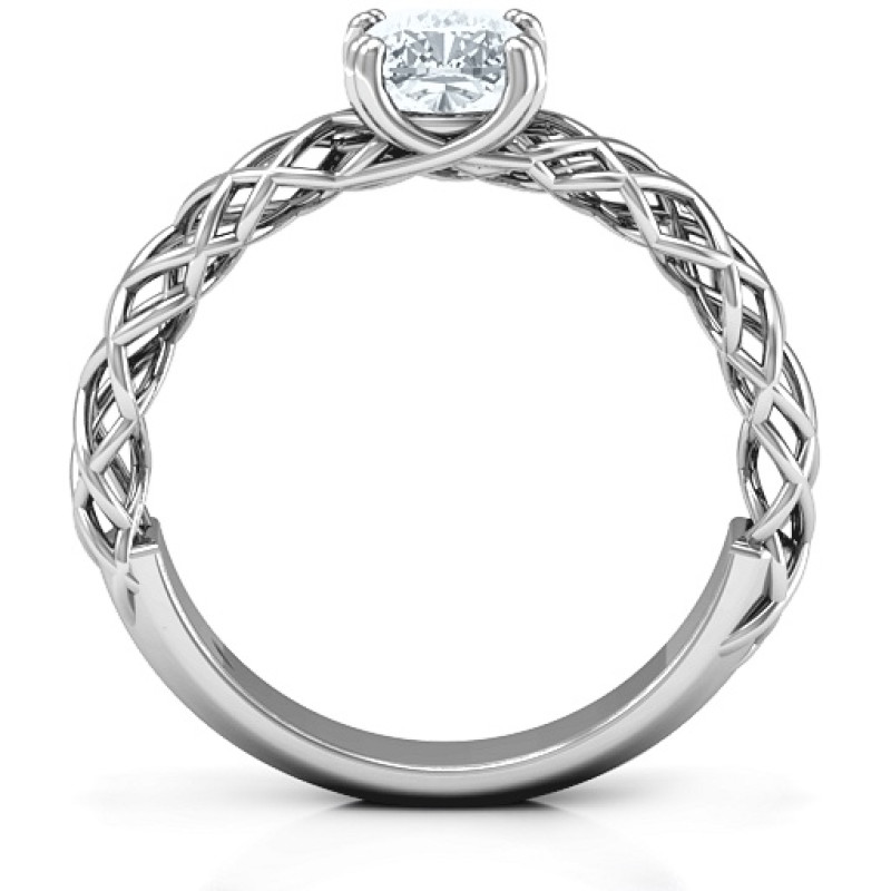 Tangled in Love Ring Detail Tangled in Love cushion-cut stone ring
