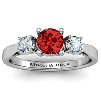 Sterling Silver Three Stone Eternity Ring Sterling Silver Three Stone Eternity Ring