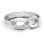 Sterling Silver Three Stone Infinity Ring with Accents
