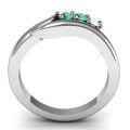 Three Stone Single Bypass Ring Three stone single bypass ring product view