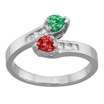 Sterling Silver Trail Hearts Ring