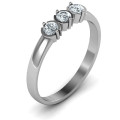 Trinity Ring with Three Round Stones Trinity ring with three round stones
