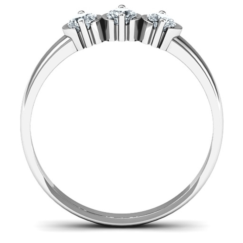 Trinity Ring with Three Round Stones Trinity ring with three round stones