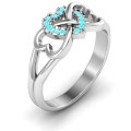 Triple Heart Infinity Ring Triple heart infinity ring with Swarovski Zirconia stones