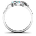 Triple Heart Infinity Ring Triple heart infinity ring with Swarovski Zirconia stones