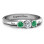 Sterling Silver Triple Round Stone Ring