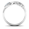 Sterling Silver Trust Infinity Ring Side View Sterling Silver Trust Infinity Ring side view