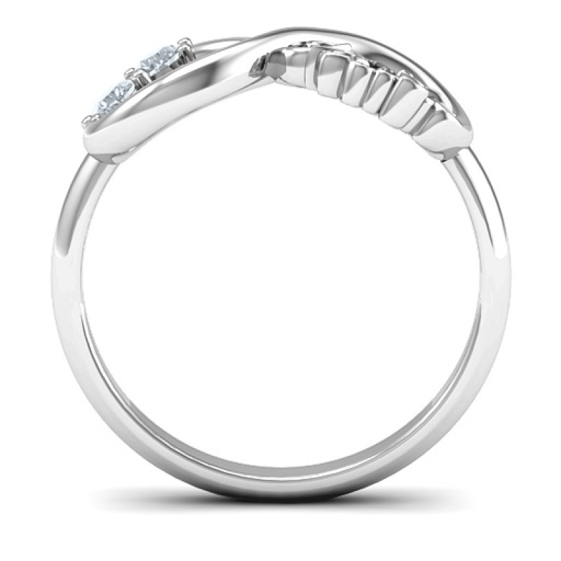 Sterling Silver Trust Infinity Ring Side View Sterling Silver Trust Infinity Ring side view