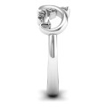 Sterling Silver Trust Infinity Ring Stone Settings Sterling Silver Trust Infinity Ring with two stone settings