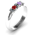 Twin circular half bezel accent ring product image