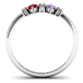 Twin circular half bezel accent ring product image