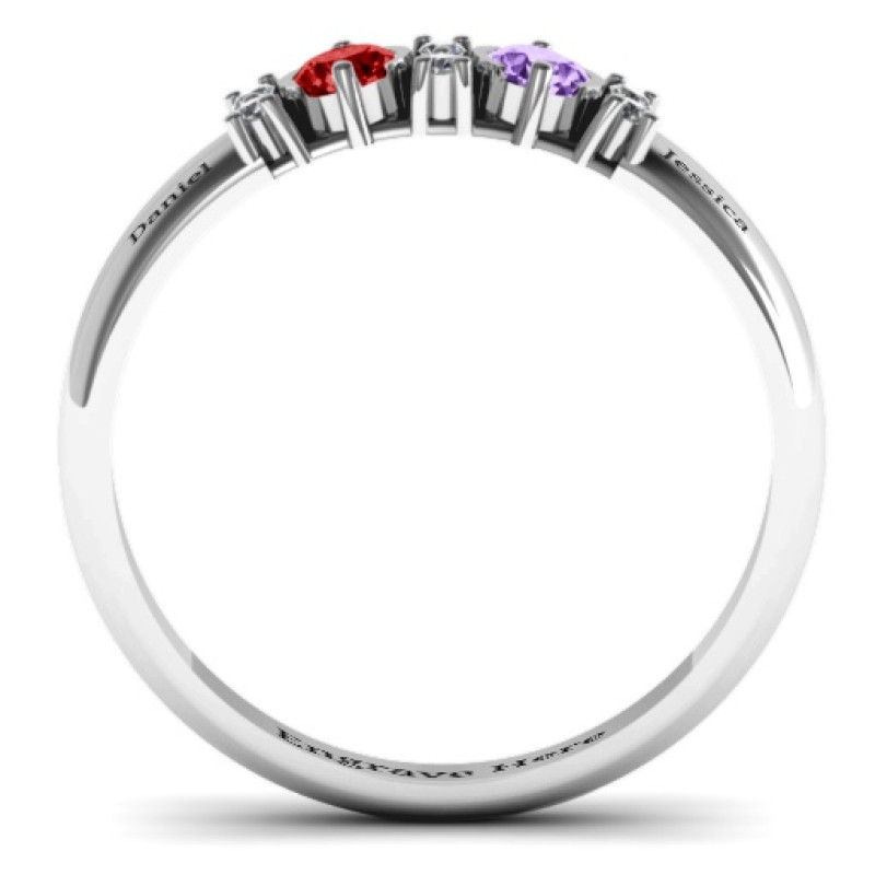 Twin circular half bezel accent ring product image