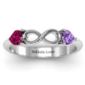 Two Hearts to Infinity Ring Two Hearts to Infinity ring with heart-cut stones