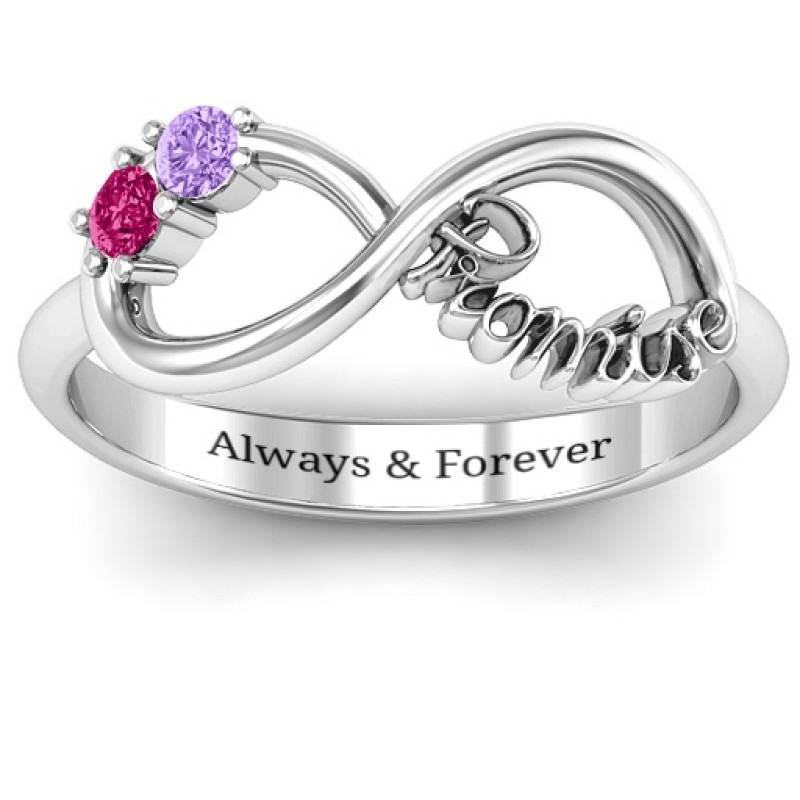 Two Stone Promise Infinity Ring Two Stone Promise Infinity Ring product image