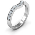 U-Shape Shadow Ring View U-shape shadow ring with round accent stones