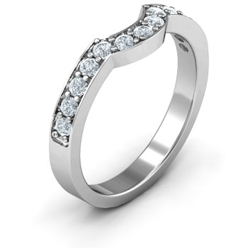 Sterling Silver U-Shape Shadow Ring Sterling Silver U-Shape Shadow Ring
