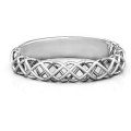 Sterling Silver Woven in Love Ring Woven in Love Ring with tangled woven band design