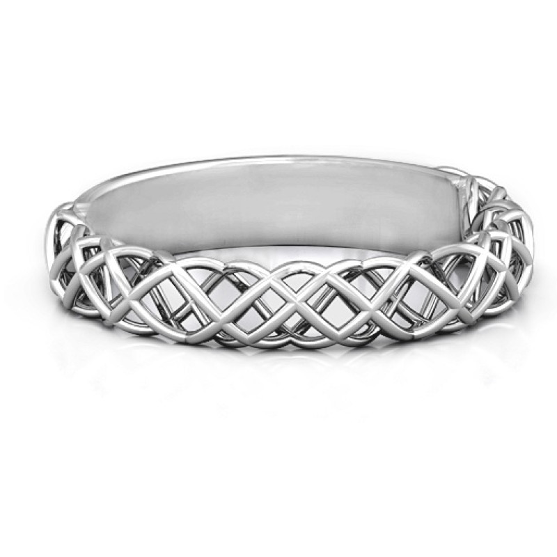 Sterling Silver Woven in Love Ring Woven in Love Ring with tangled woven band design