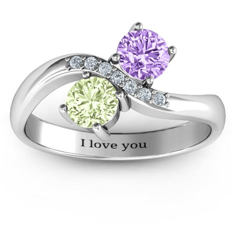 Storybook Romance Two Stone Ring product view