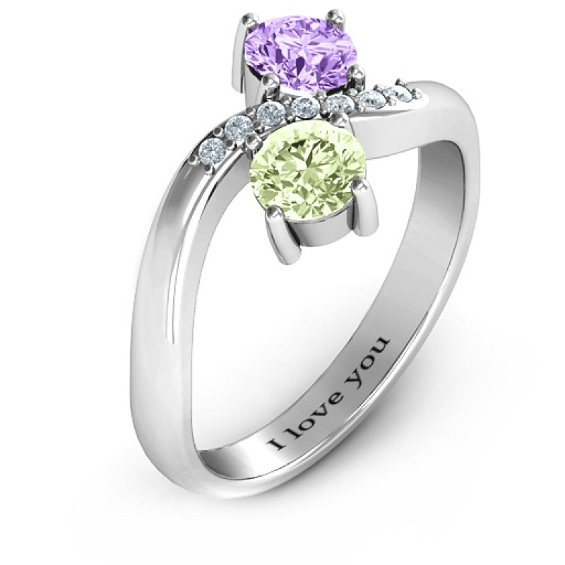 Storybook Romance Two Stone Ring product view