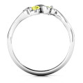Swirl of Style Birthstone Ring with two round centre stones