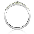 Symmetrical Sparkle Ring with geometric cut-out detail and accent stones