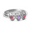 Three's Company Triple Heart Gemstone Ring