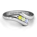Three Stone Classic Bypass Ring Three Stone Classic Bypass Ring product image