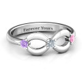 Three Stone Infinity Ring Three Stone Infinity Ring with infinity symbol and three stones