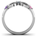 Three Stone Infinity Ring - Product View Three Stone Infinity Ring product view