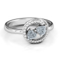 Timeless Love Ring Timeless Love Ring with two heart-cut centre stones