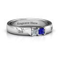 Timeless Romance Ring Timeless Romance Ring with buckle-shaped setting and two inset stones