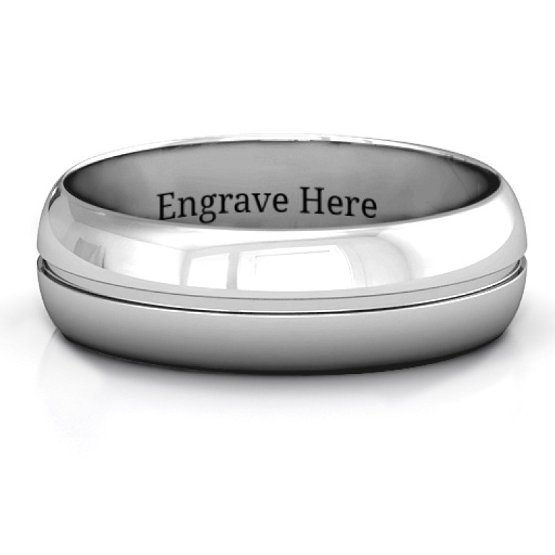 Titus Grooved Men's Ring with a single centre groove