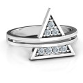 Triangle of Glam Geometric Ring Triangle of Glam geometric ring with seven round stones
