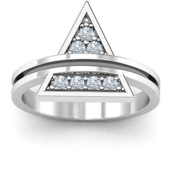 Triangle of Glam Geometric Ring Triangle of Glam Geometric Ring